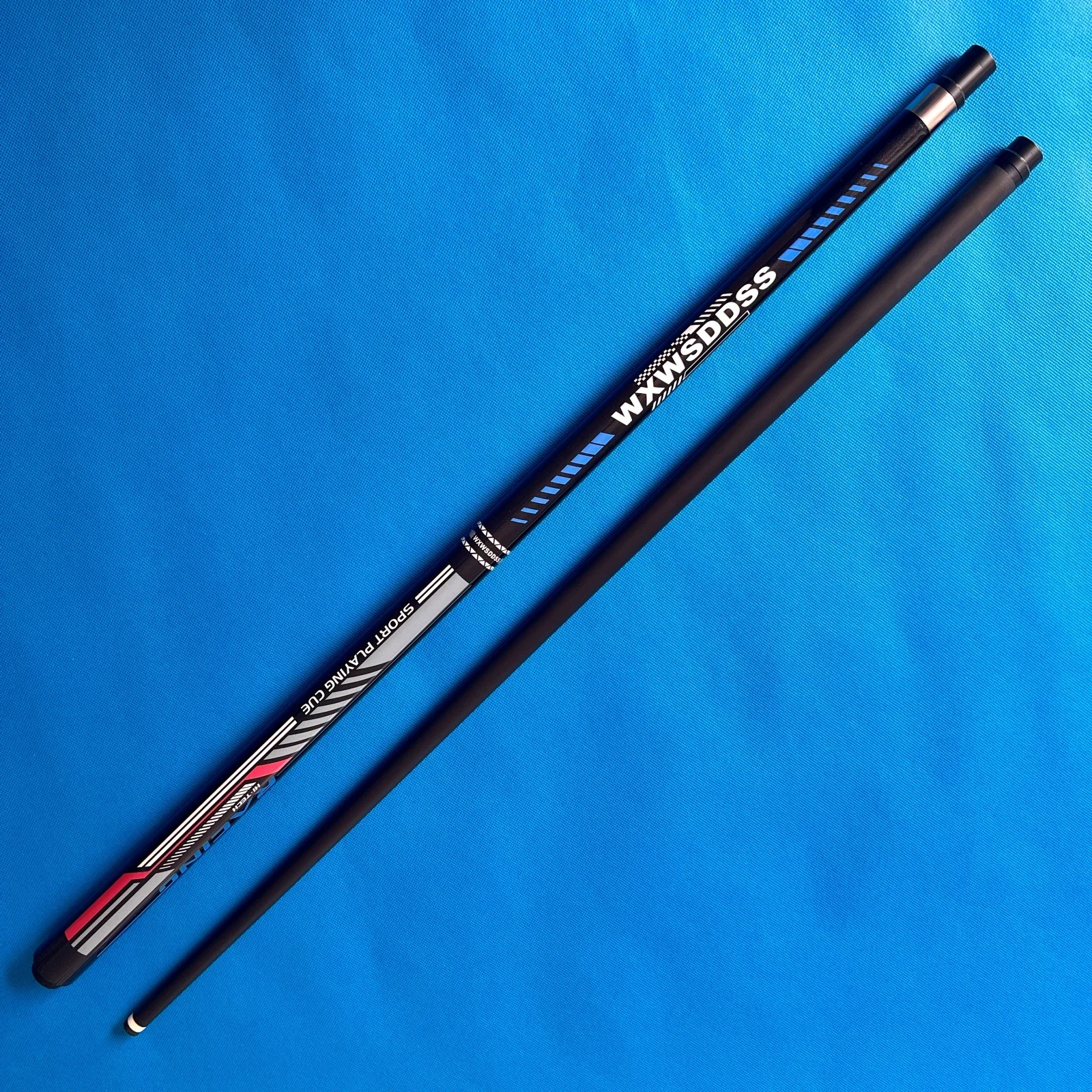 WXWSDDSS 12.5mm Carbon Pool Cue - Low Deflection Shaft • Multi-Layer Tip • Quick-Release Stainless Joint • 58" Pro Cue