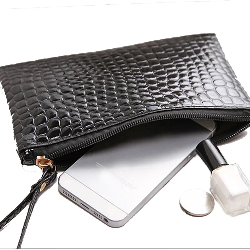 1 Pc Fashion Women Crocodile Print Cosmetic Bag Travel Neceser PU Leather Makeup Bag Lady Make Up Pouch Toiletry Organizer Case