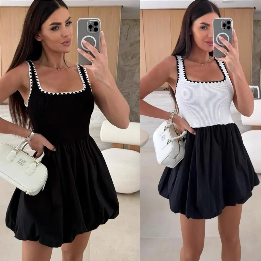 

Элегантные короткие платья без рукавов в стиле пэчворк. Женская юбка с рюшами в стиле жилет, пышная спина и расклешенное платье в стиле пэчворк.