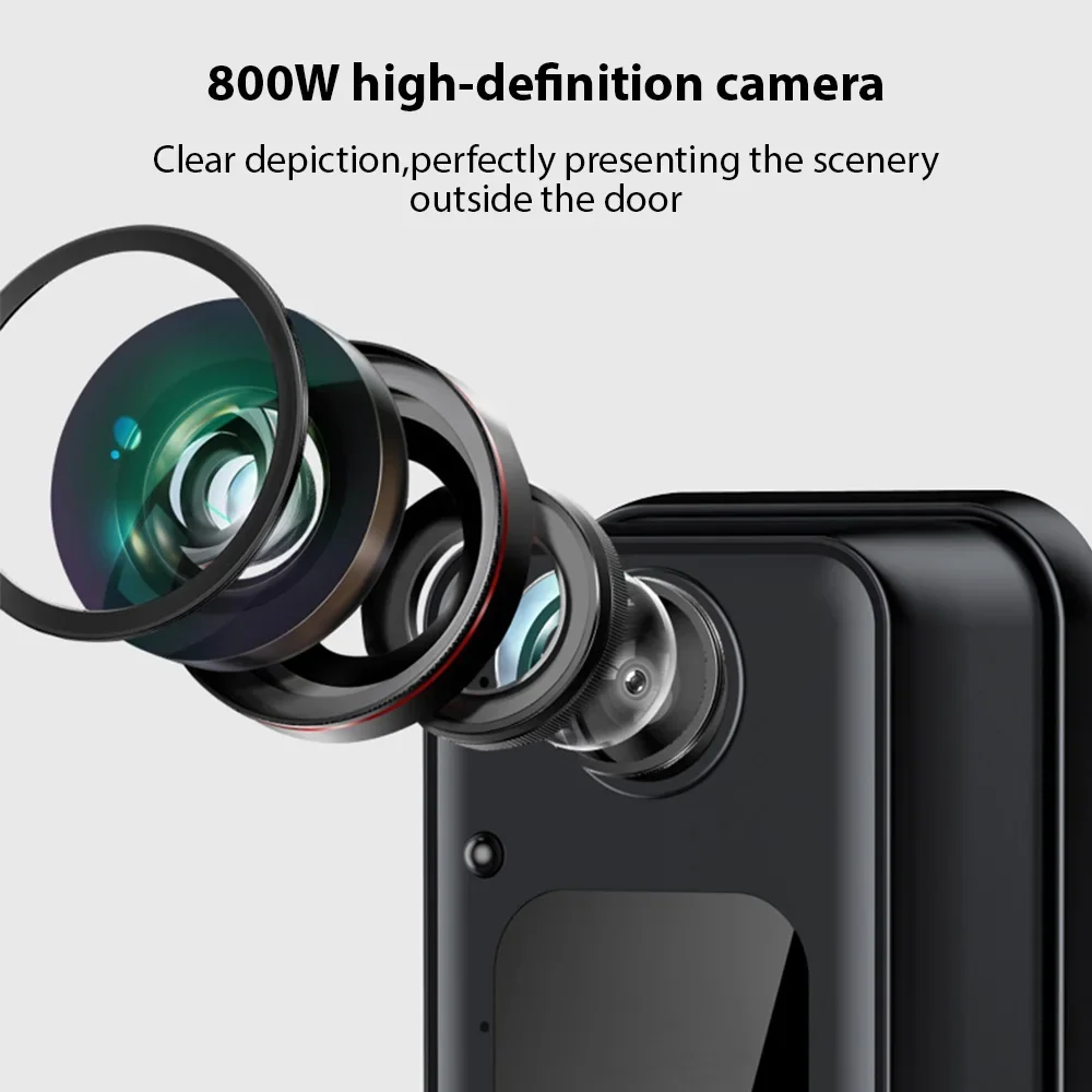 جرس باب انتركوم مرئي لاسلكي ، شاشة IPS ، مراقبة فيديو ربط BT ، اتصال داخلي ذكي في اتجاهين ،