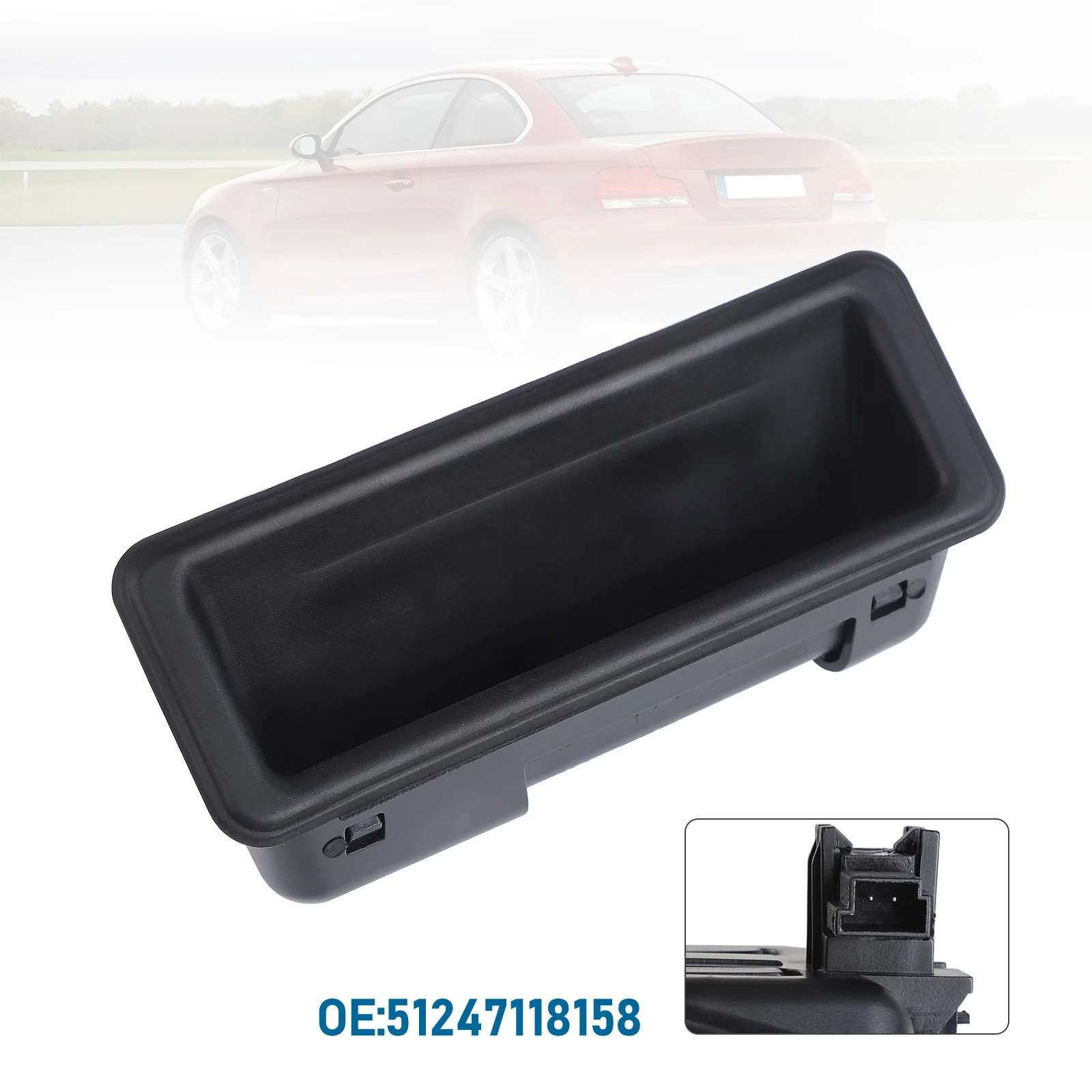 

Ручка переключателя задней крышки багажника OEM 51247118158 для BMW 1 3 5 серии X1 X5 X6 E82 E88 E90 E91 E92 E93 E60 E84 E70 E71