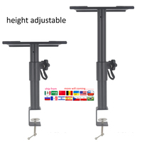 (1 pair=2pc) XP-05 360 rotate height adjustable universal projector desktop stand speaker mount with tray at top clamp base