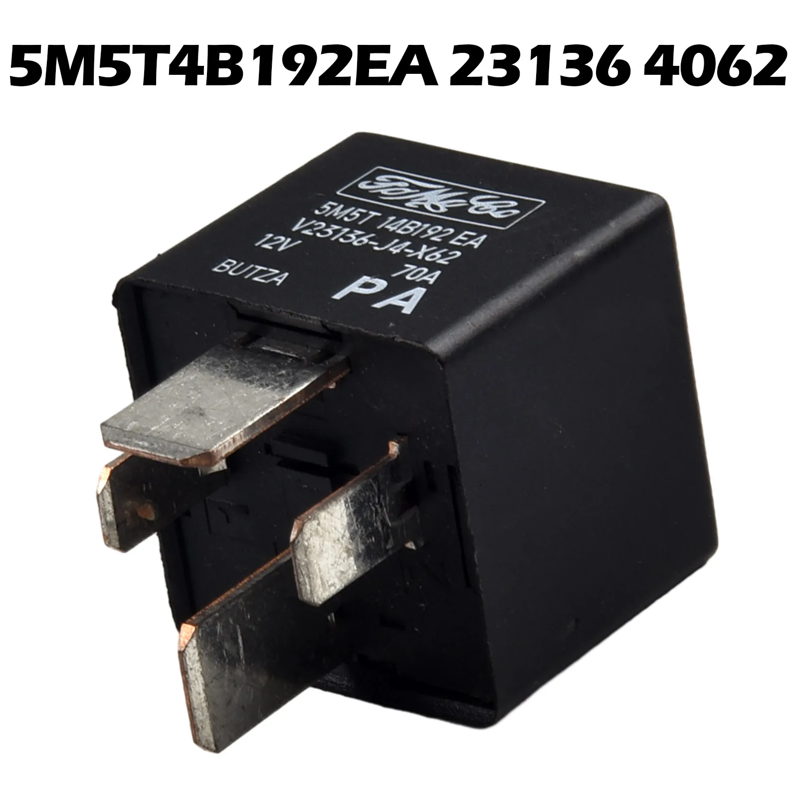 Direct Fit Black 4 Pin Relay for Ford 30765034 5M5T14B192EA V23136J4X62 Easy Installation No Assembly Required