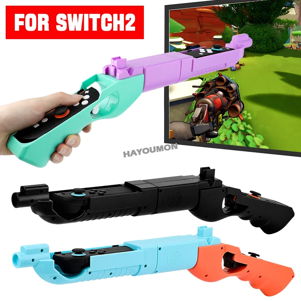 

Контроллер-рукоятка в форме пистолета 2026 с креплением на приклад для NS Switch 2, аксессуар для игровых джойстиков