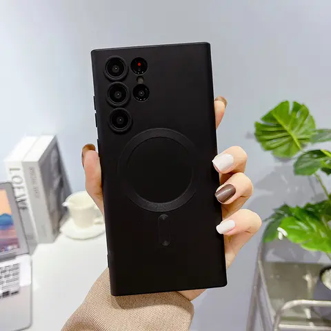 Matte Armor Case For Samsung S25 S24 S23 S22 S21 S20 Ultra S21 S20 FE Magnetic Case For Samsung Note 20 Ultra Phone Accessories