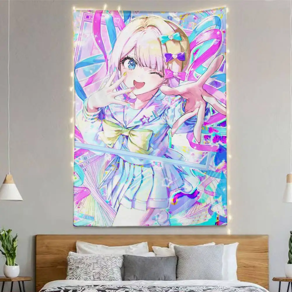 Kangel Needy Streamer Overload Flags Wall Hanging Background Art Banner for Bedroom Home Outdoor Decor