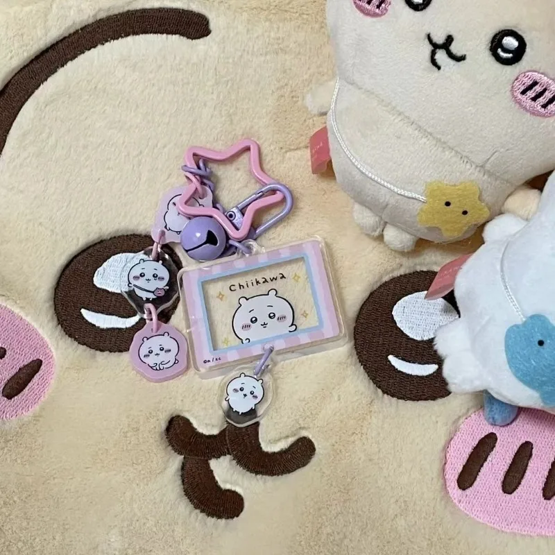 MINISO Chiikawa Usagi Hachiware لطيف المفاتيح مفتاح حقيبة مدرسية قلادة فتاة هدية قلادة أنيمي جميل Ins Kawaii اكسسوارات لطيفة #2