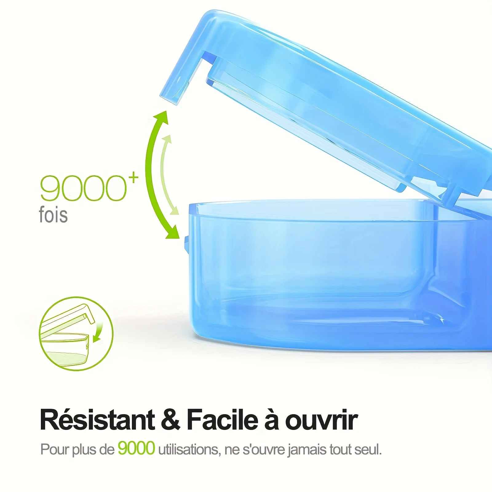 [الطباعة الفرنسية] صندوق حبوب/طاولة لمدة 7 أيام مع حجرتين، صندوق دواء مفيد ومقاوم للرطوبة