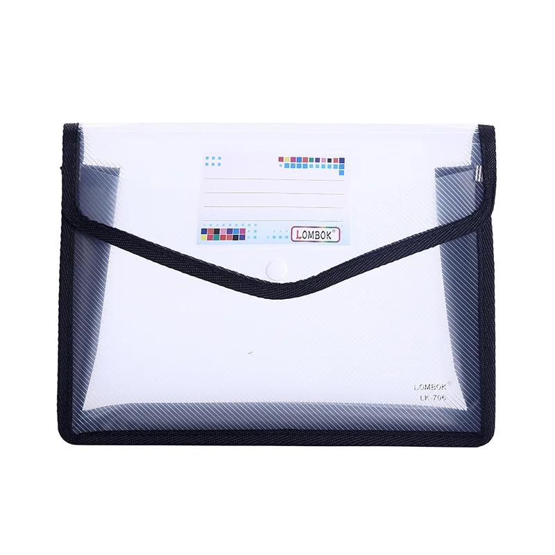 A4 File Folder Stationery Storage Folder Waterproof File Organizer Folders Pvc Bag Portfolio Paper Storage Office Organizers