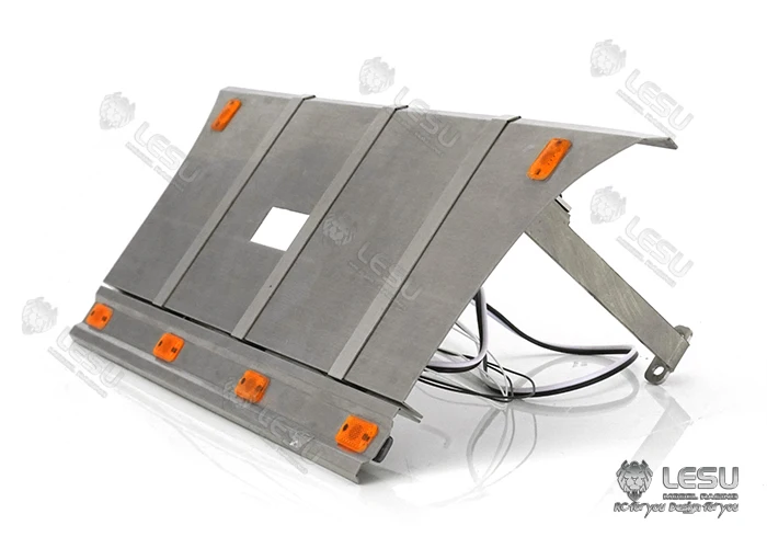 LESU G-6245 Metall Edelstahl Pedal-Seitenschweller Werkzeugkasten mit Beleuchtungsset für Tamiya 1/14 RC Dreiachsiger Traktor-LKW – Detail 13
