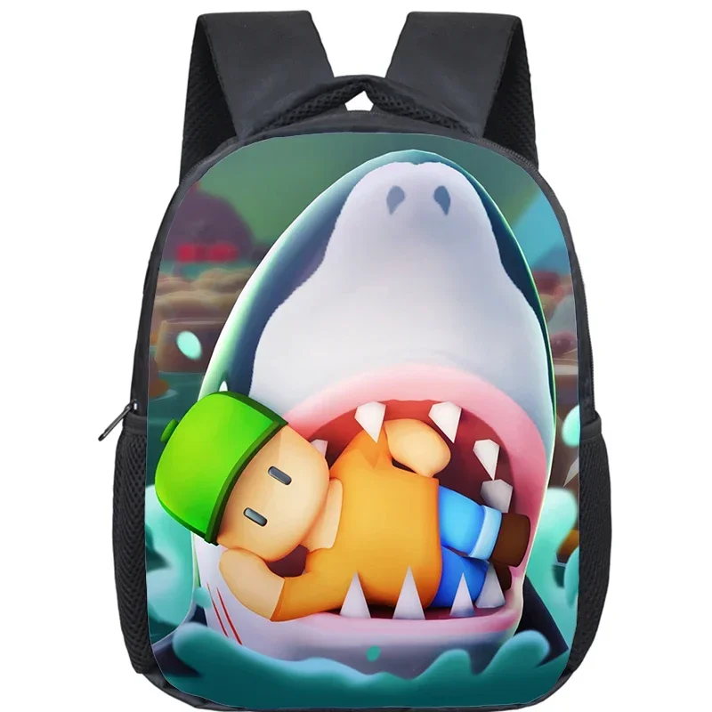 Kids Cartoon Print Kindergarten Book Bag Stumble Guys Backpack Children School Bags Softback Toddler Back Pack gift bag