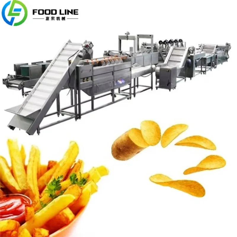 Línea de Producción de Chips de Plátano Personalizada, Línea Industrial Completamente Automática para Papas Fritas, Chips de Patata Frescos y Anillos de Cebolla Fritos