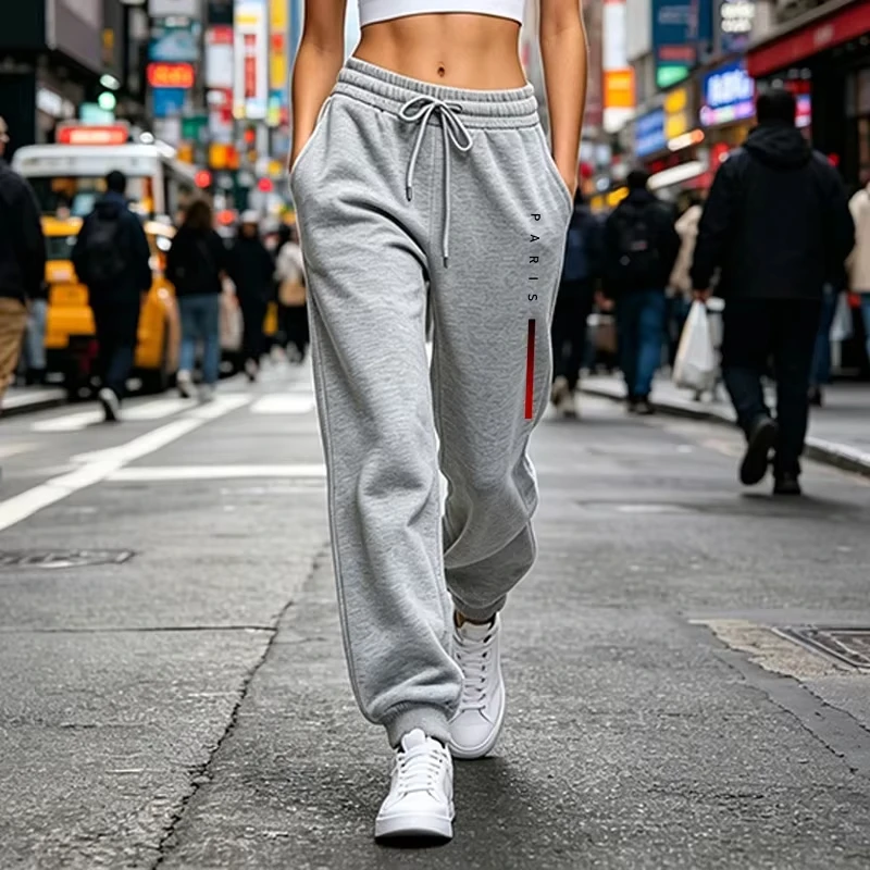 Women's Sweatpants Printing Casual Baggy Pants 2026 Outdoors Sports Jogging Trousers Autumn Winter Fashion Versatile Sportswear