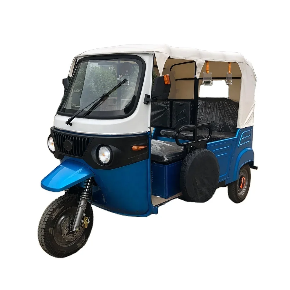 Gasoline Electric Hybrid 200KM auto rickshaw tuk tuk 6 passenger tricycle motorcycle