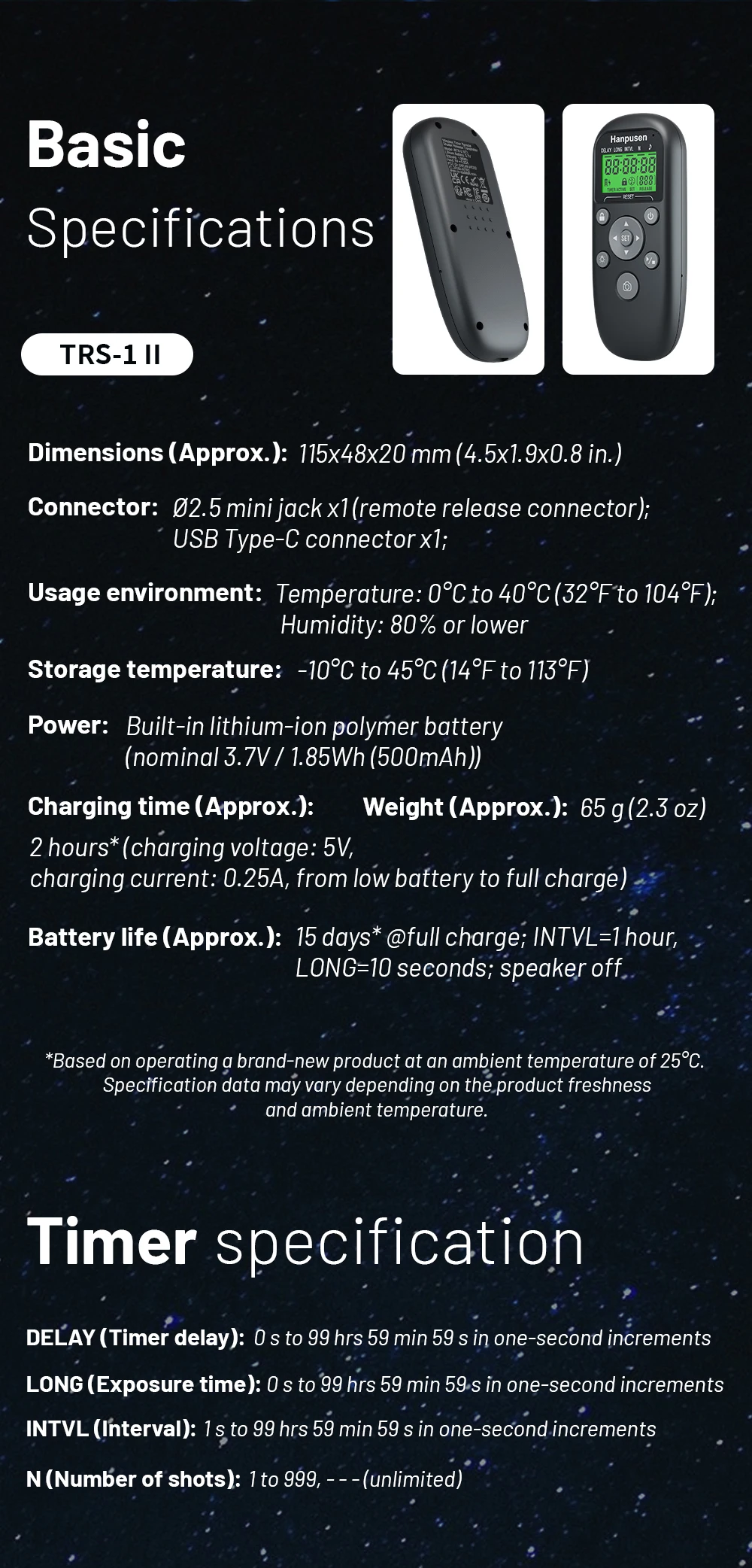 Zeitgesteuerte Sternenfotografie für Panasonic G97 GH7 S1IIE S1RII S1II; für Nikon Z7II Z6III Z5; für Canon R1, R5II, R10, 800D 70D – Detail 13