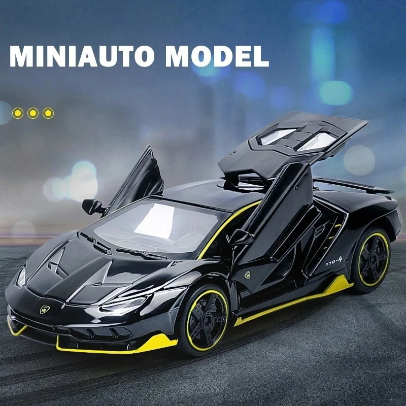 

Модель спортивного автомобиля 1:32 LP770-4 LP780-4 LP750-4 Revuelto из сплава с имитацией звука и света, детская игрушка, подарок