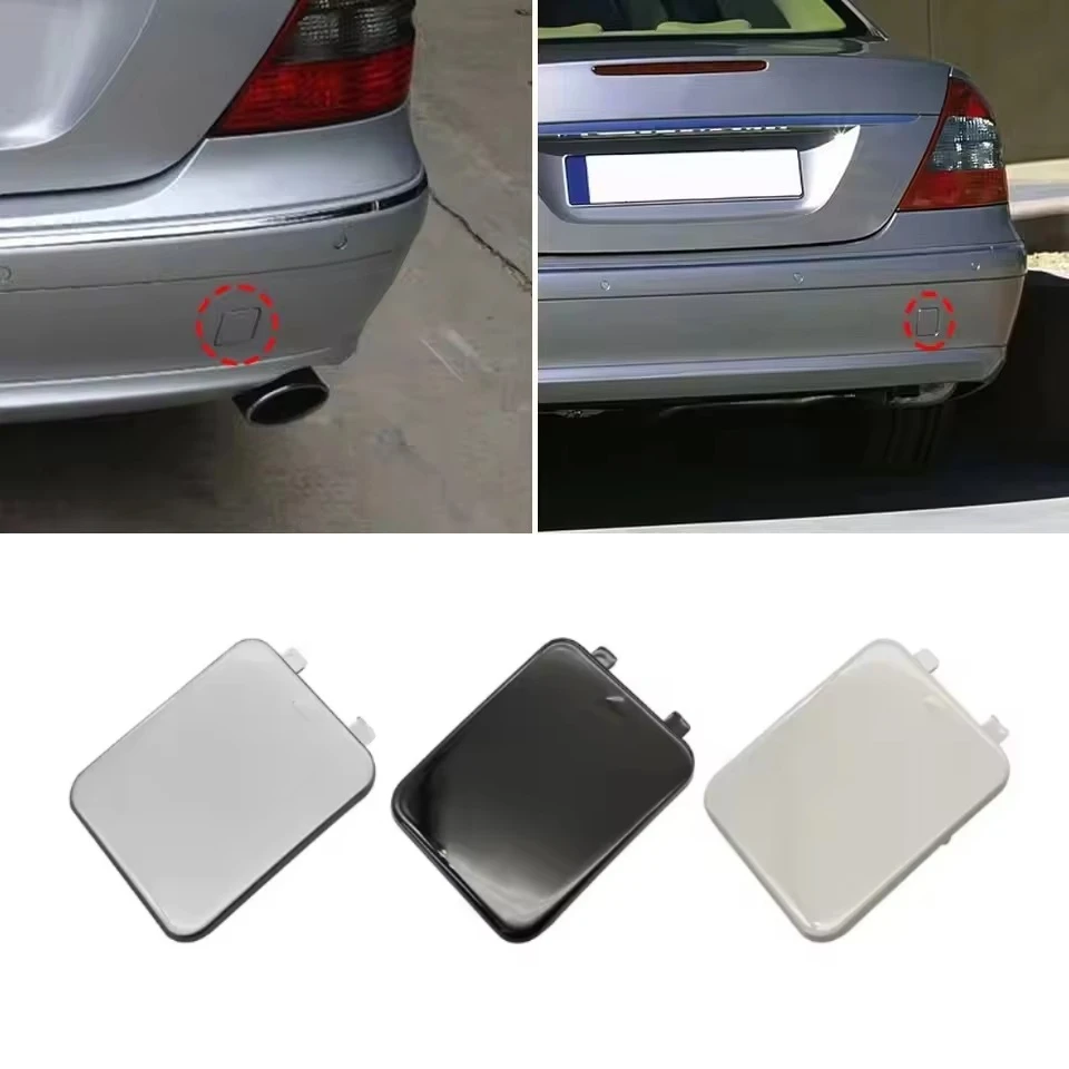 Car Rear Bumper Tow Hook Cover Cap Black White For Mercedes W211 For Benz E Class 2006-2008 E200 E250 E260 E300 E320 2118801405