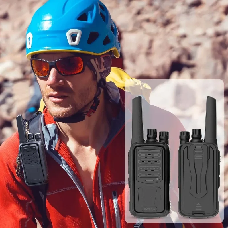Уличная беспроводная рация, двухдиапазонная двусторонняя радиостанция, портативная портативная рация дальнего действия, перезаряжаемая для отеля