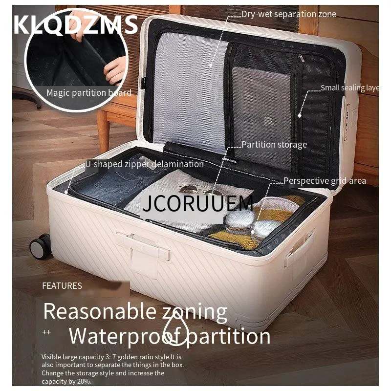 KLQDZMS-maleta rodante de gran capacidad para mujer, equipaje ABS + PC, maleta con ruedas, elementos esenciales de viaje, 22 ", 24", 26 ", 28", 30"