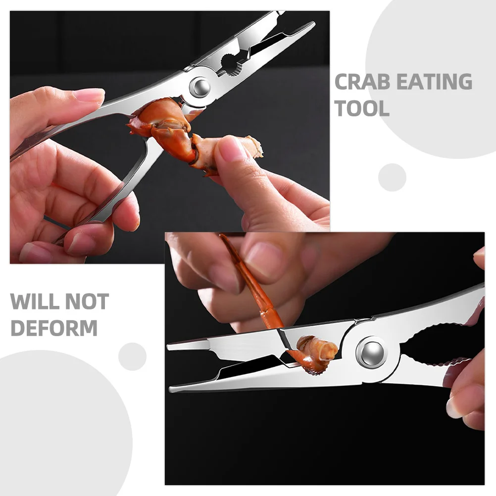

1Set Crab Eating Tools Stainless Steel Seafood Tool Kit Crab Crackers Fork Lobster Crackers Picks Seafood Boil Party Supplies