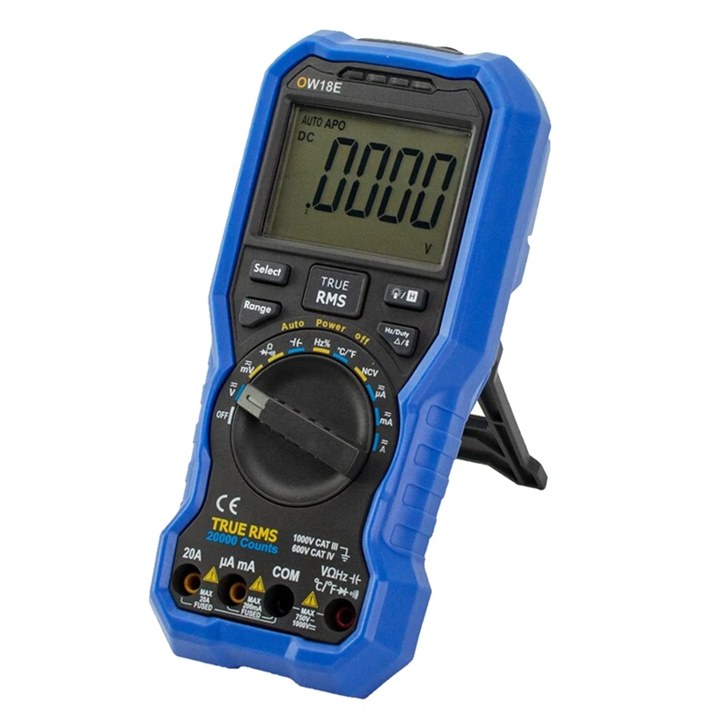 OW18E Multimeter Digital Pintar Bluetooth 4 1/2 Digit LCD Presisi Tinggi dengan Koneksi Nirkabel Pencatatan Data Rentang Otomatis Tahan Lama