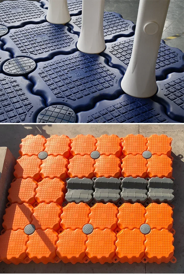 

z Floating pontoon, platform, floating dock, floating bridge, plastic breeding, fishing platform, motorboat,