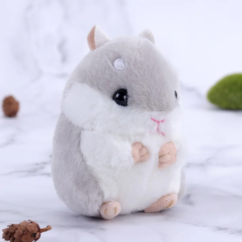 10cm Cute Plush Toys Kawaii Bag Backpack Pendant Keychain Stuffed Animals Kids Toys For Children Girl Birthday Gift Hamster Doll