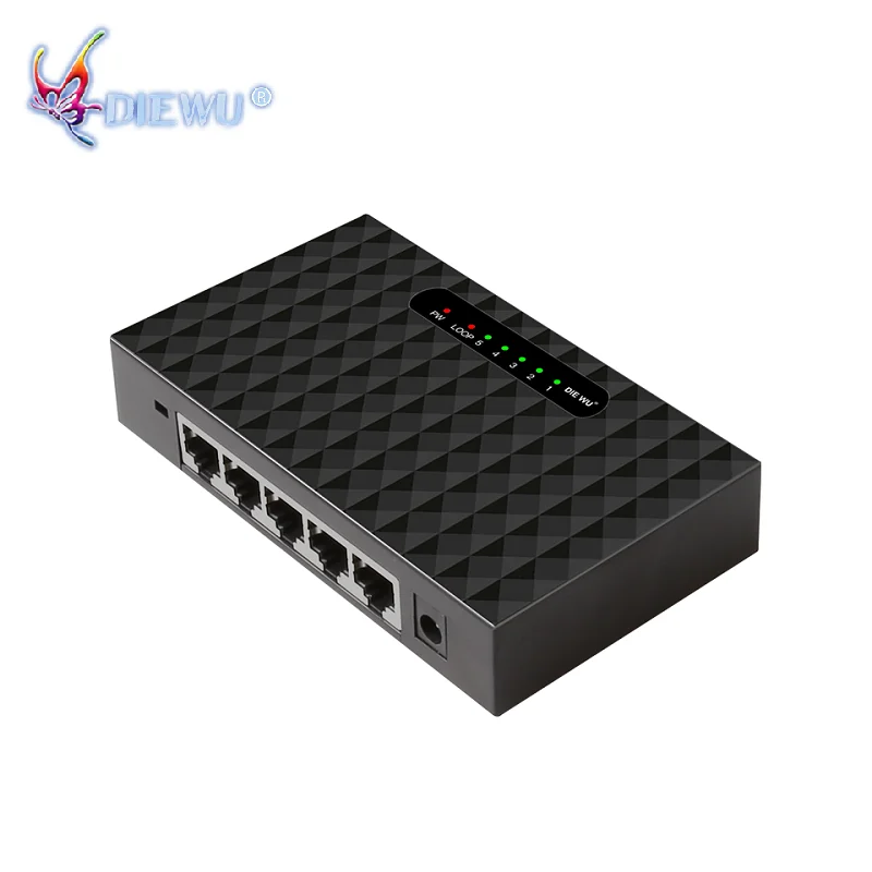 10 PCS Diewu 10/100/1000 Mpbs 5 portas Gigabit Switch