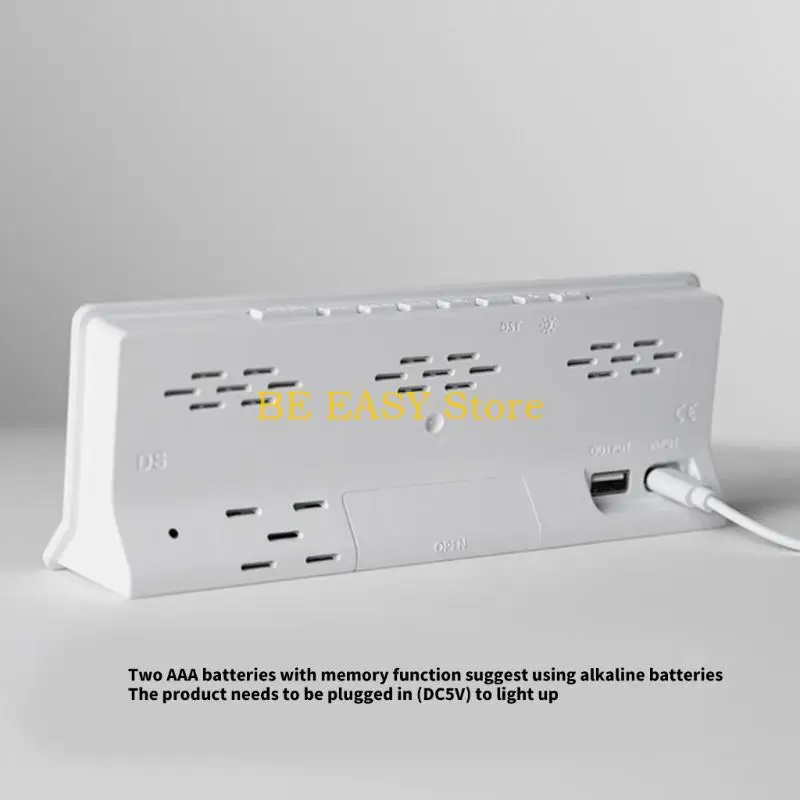 E28F Practical Digital Clock with Visual Sound Effect & Alarm Function for Home Use