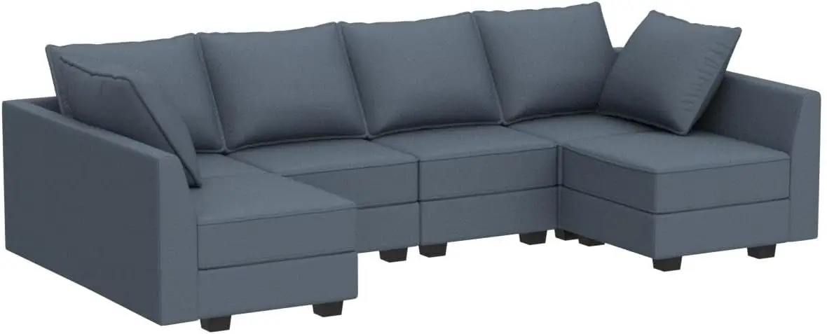 Sofa Modular berbentuk U, bagian Sofa Modular dengan tempat duduk penyimpanan bentuk U-2 112.21x55.9x33.86 inci