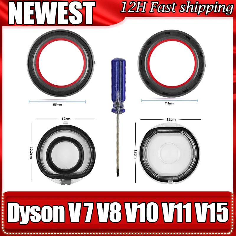 Coperchio inferiore per Dyson V7 V8 V11 V10 V15 aspirapolvere-anello di tenuta fisso superiore del bidone della polvere accessori per la raccolta della polvere di ricambio