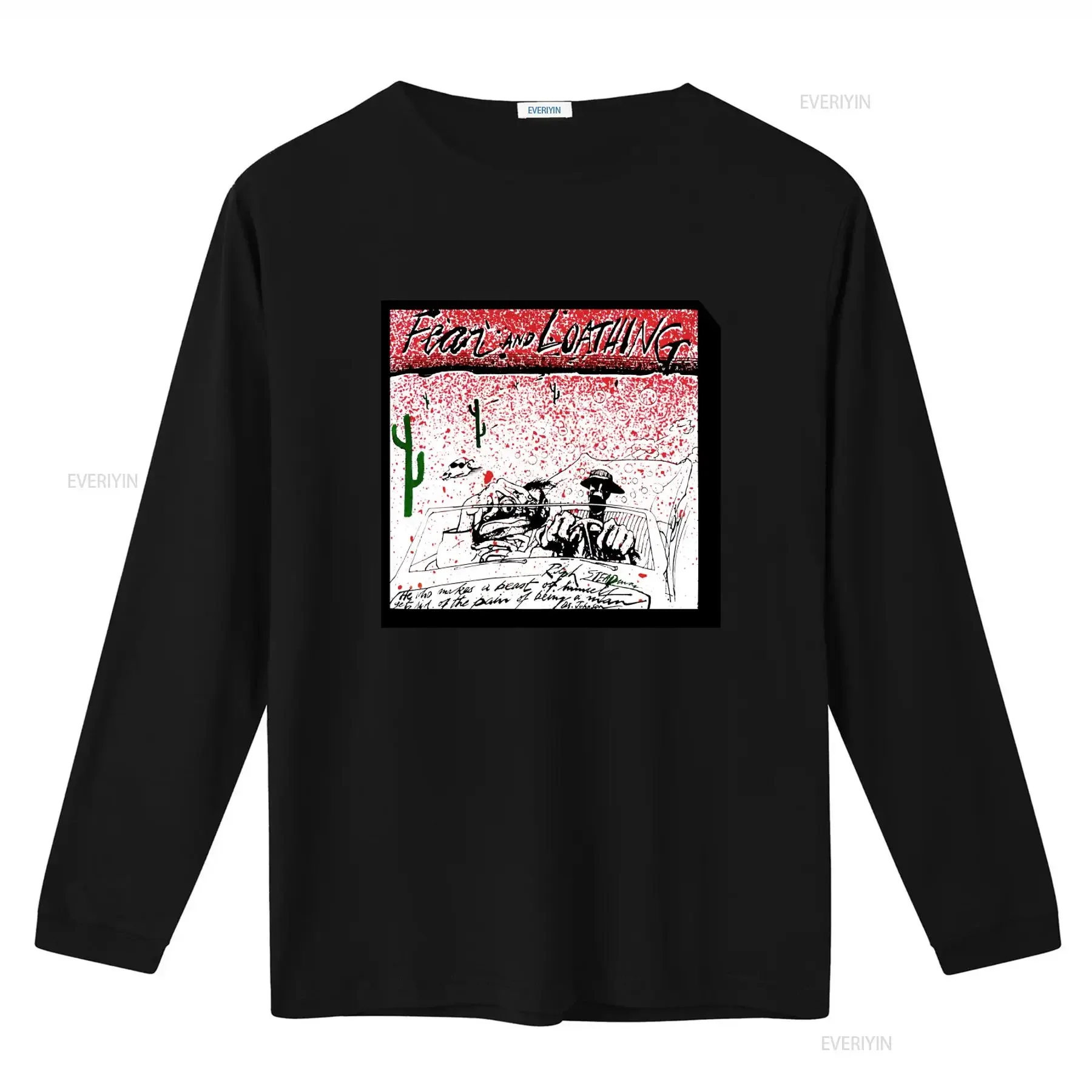 Retro 80s 90s Fear and Loathing Ralph Steadman Vintage Art T Shirt vintage Washed streetwear Top For Everyday Wear Comfortable