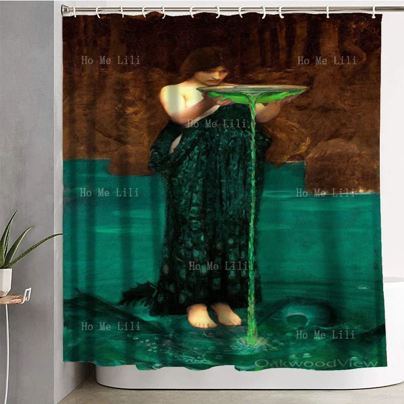 Circe Invidiosa Enchantress Minor Goddess The Danaides Greek Mythology Medieval Renaissance Shower Curtain By Ho Me Lili