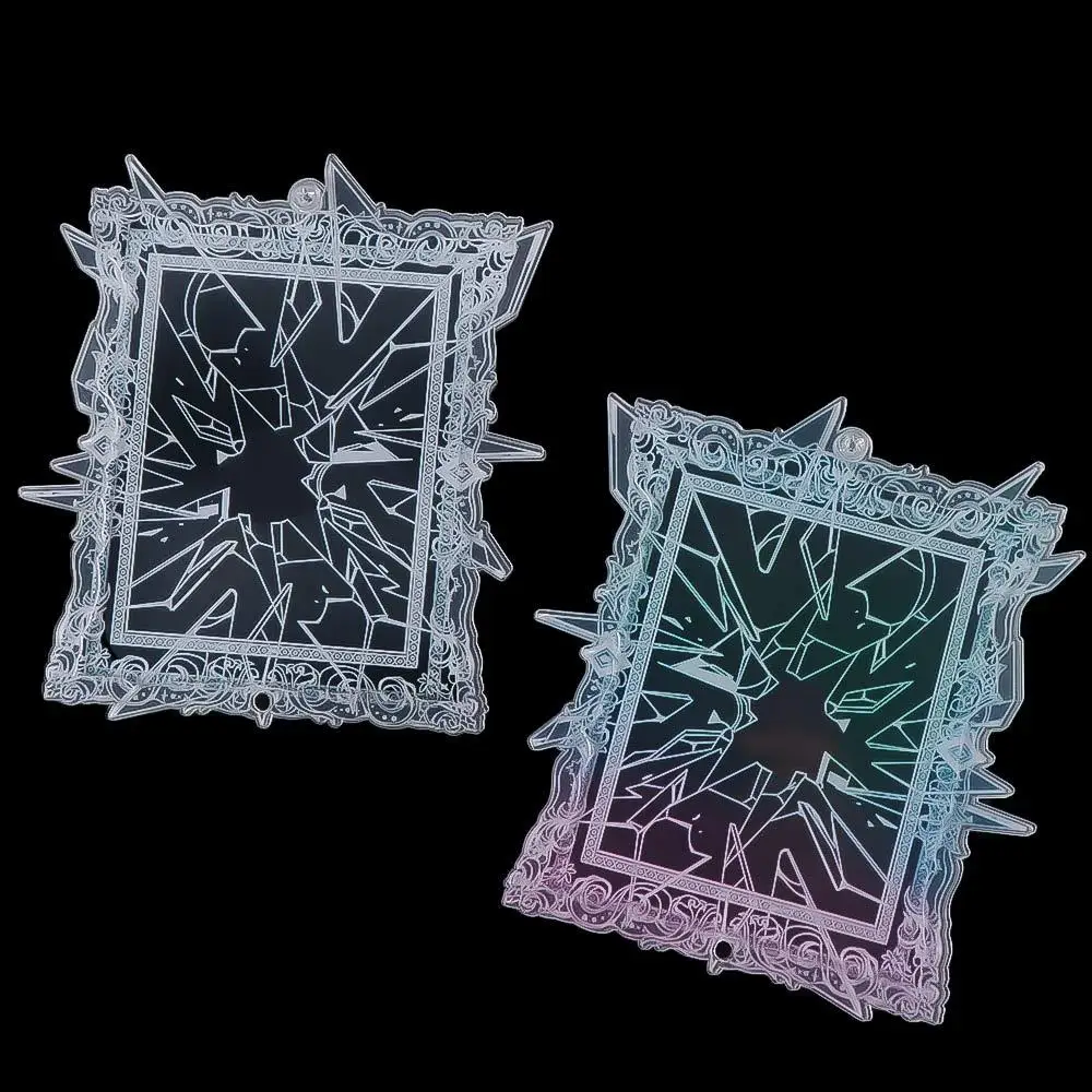 

Cute Broken Mirror Idol Card Display Stand Transparent Dustproof Photo Card Holder INS Waterproof Photo Frames Room Decor