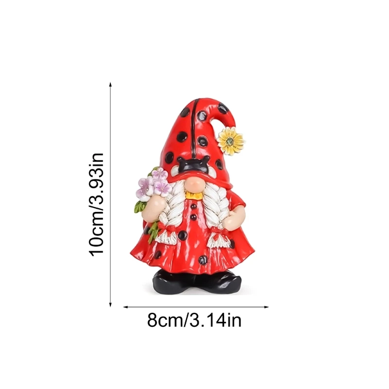 Spring Gnome Kitchen Tiered Tray Decors Ladybugs Gnome Resins Swedish Tomtes