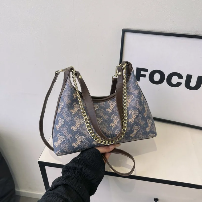 클래식 럭셔리 여성용 핸드백 - 턴락 잠금장치가 있는 정품 가죽 크로스바디 숄더백