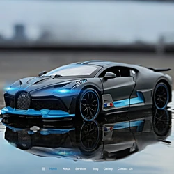 1:32 Bugatti Veyron Divo Alloy Car Model Toy Metal Diecasting Pull Back Miniature Vehicles Toys Auto Kids Children Boys Gifts