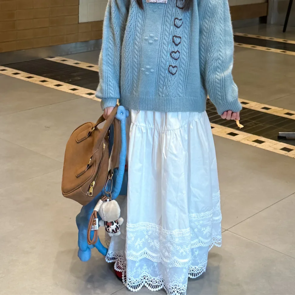 

Girls Skirt 2025 Autumn and Winter New Children's Clothing Korean Wind Girl Baby Sweet Lace Skirt Skirt Casual Simple All Match