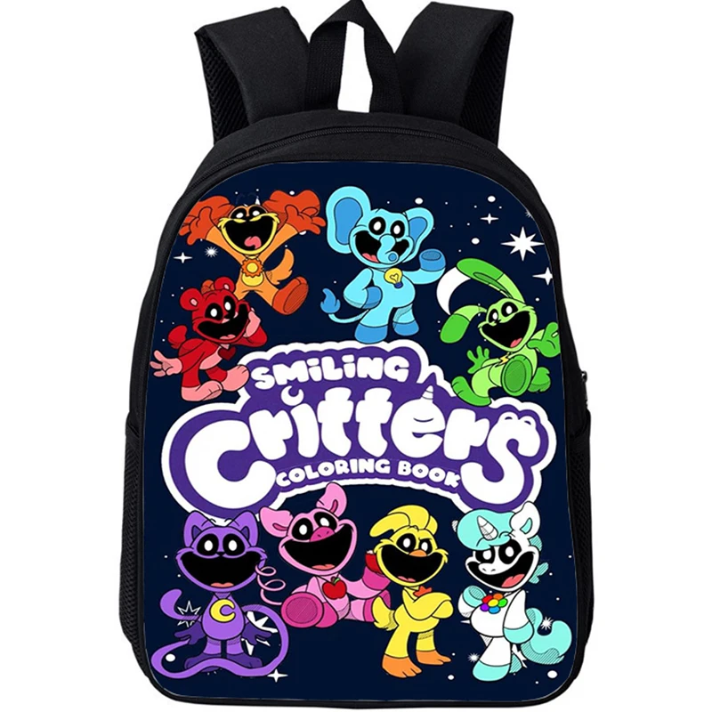 

Kids Small Backpacks Smiling Critters Print School Bags for Preschool Girls Boys Kindergarten Bagpack Toddler Softback Backpacks