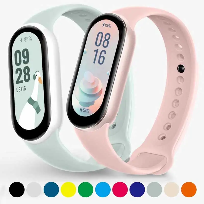 Correia Esportiva para Xiaomi Mi Band 8-8, Substituição de Cinto NFC, Pulseira de Silicone, Pulseiras Inteligentes, Acessórios Impermeáveis