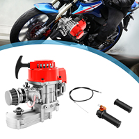 2 Stroke Racing Engine Motor, 49cc 47cc 50cc For Pocket Bike, Mini Dirt Bike, ATV or Scooter, Pull Start, Single cylinder