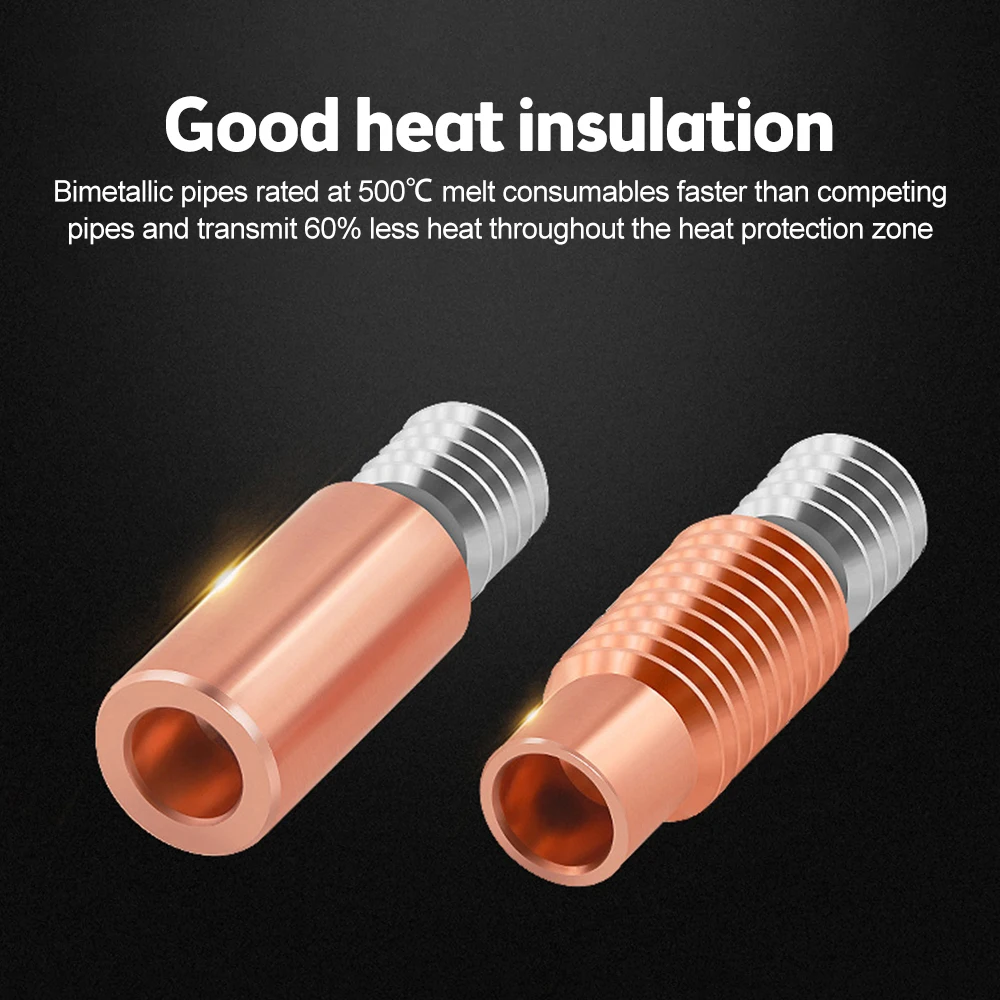 Gola dell'ugello della stampante 3D del rame della lega di titanio della rottura di calore della gola E3D V6 per il blocchetto del radiatore di 1.75mm E3D V6