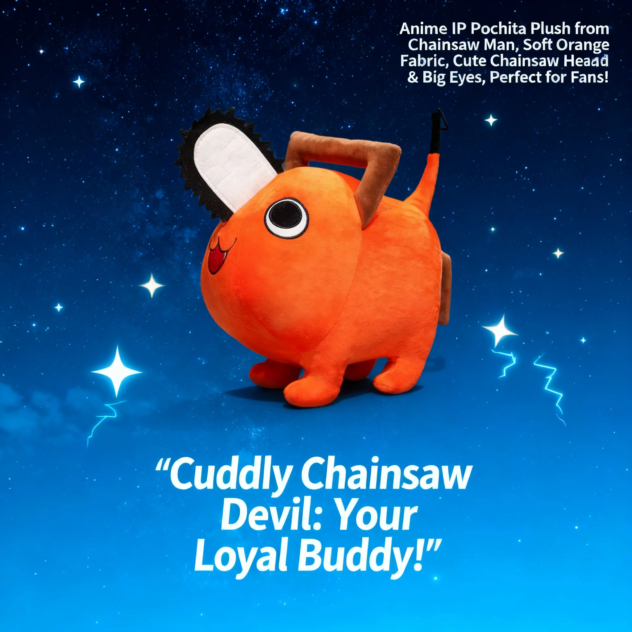 

Chainsaw Man Plush Doll Pochita Plush 10-40CM Soft Stuffed Cartoon Anime Toy Cute Pillow For Kids Xmas Gifts
