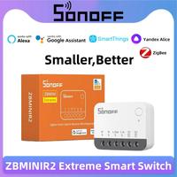 SONOFF ZBMINIR2 Extreme Zigbee3.0 Smart Switch Detach Relay Smaller Size Ewelink Remote Control Voice Control Via Alexa Google