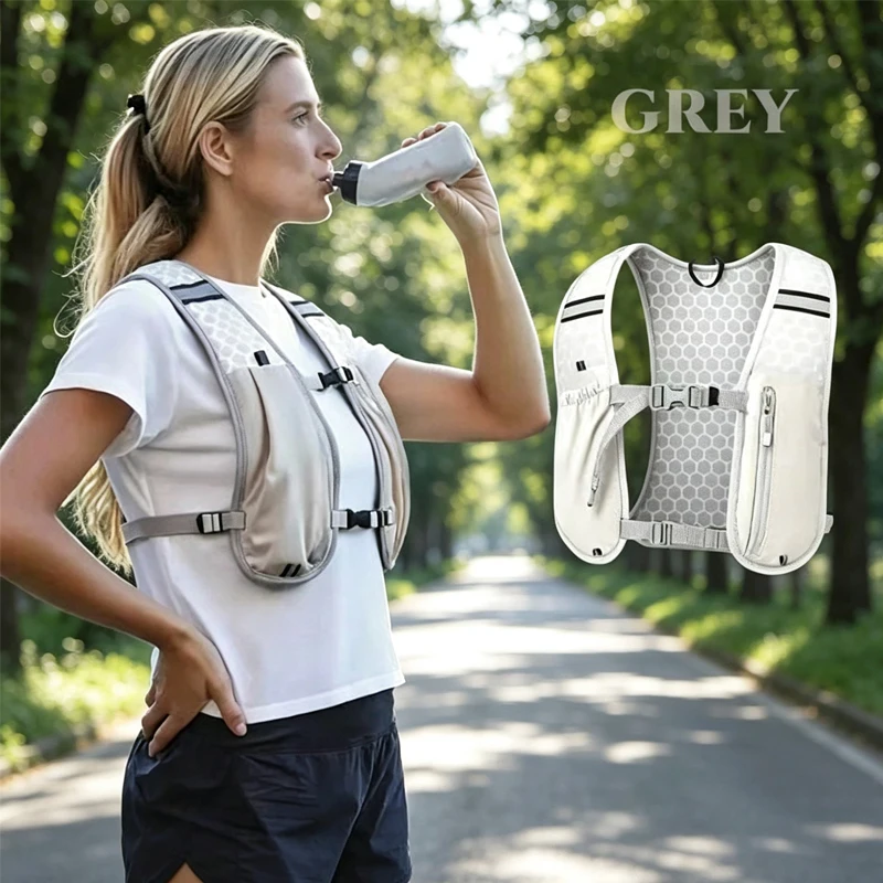 Biking Running Storage Vest Backpack/'' Lightweight Running Vest Reflective Hydration Water Chest Pack Phone Storage Pocket 2027