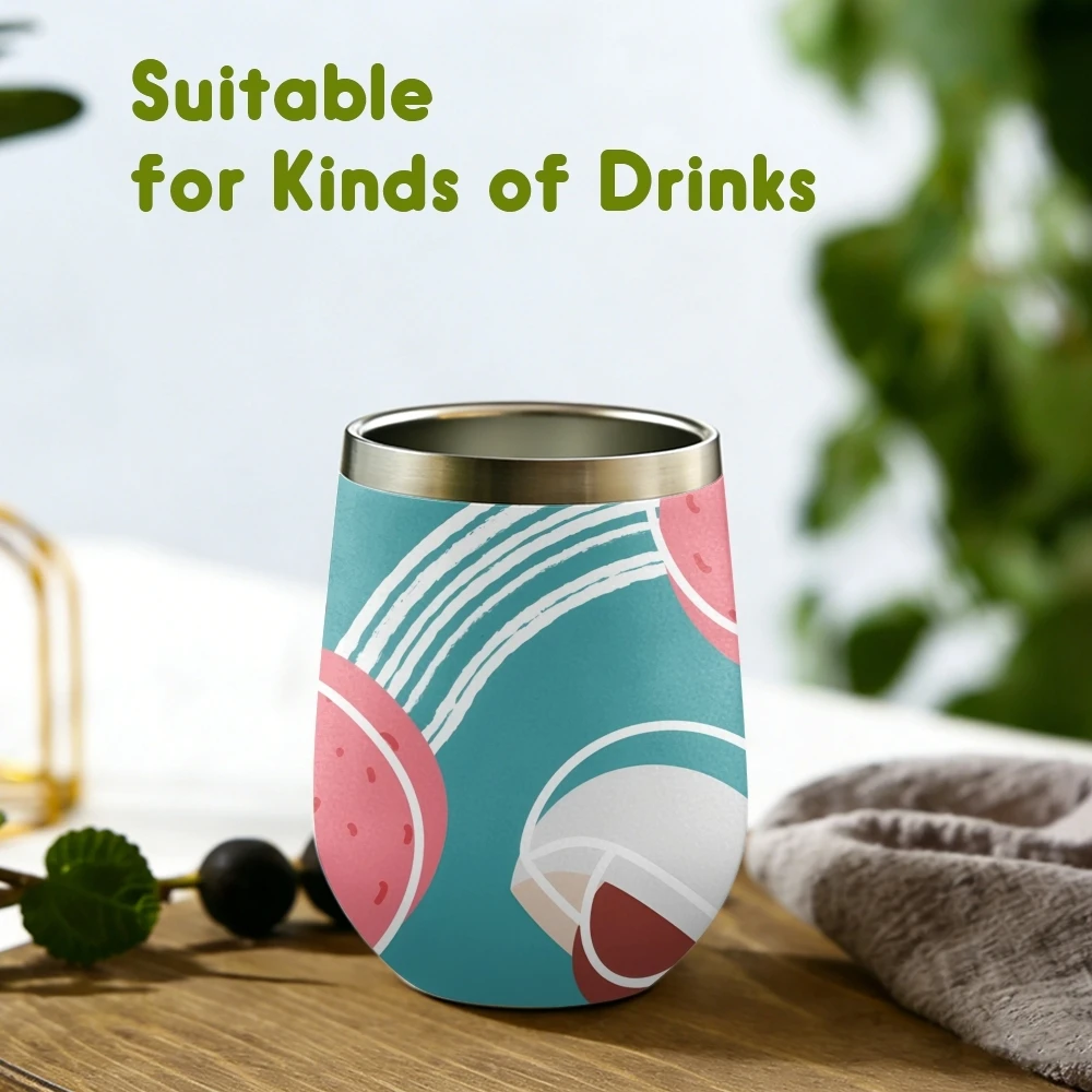 Lychees Summer Vacuum Flasks 12oz Insulated with Lid Double Wall Vacuum Stainless Steel Cup Hot & Cold Drink Mug Gift