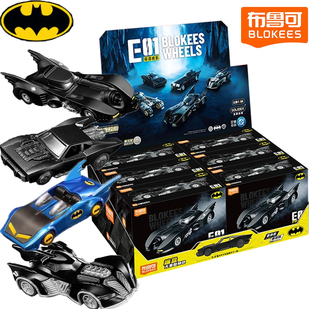 

Original Blokees Wheels THE BATMAN E01 Series Blind Box Cartoon Assembled Car Model Collectible Toys Decorative Ornaments Gifts
