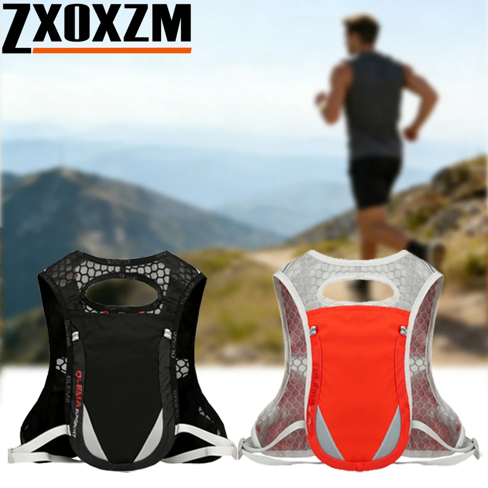 

Race-Ready Breathable Hydration Backpack, Adjustable Lightweight Running Vest, Large Capacity Reflective for Cycling Marathon