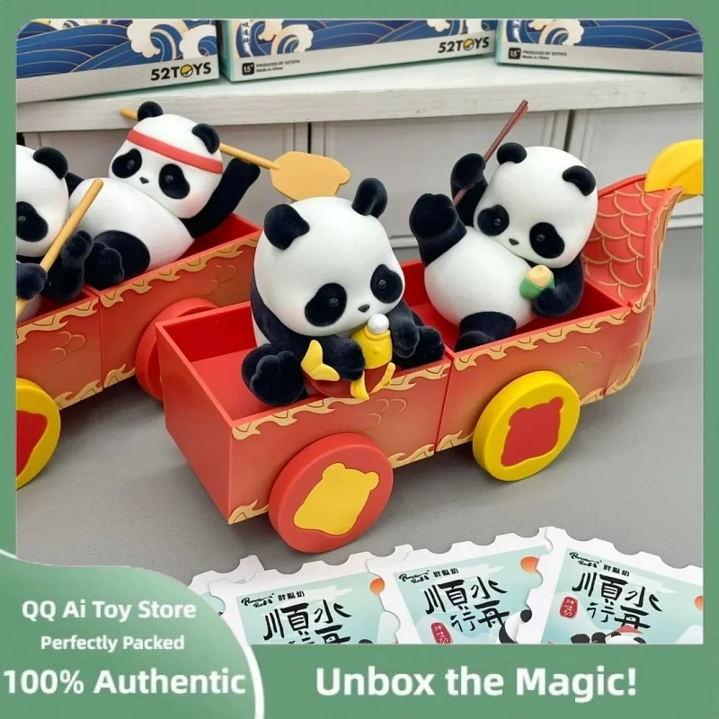 Original Panda Roll Dragon Boat Racing Mystery Box Random Chubby Panda Collectible Toy Blind Box Desktop Decor Surprise Gift Toy