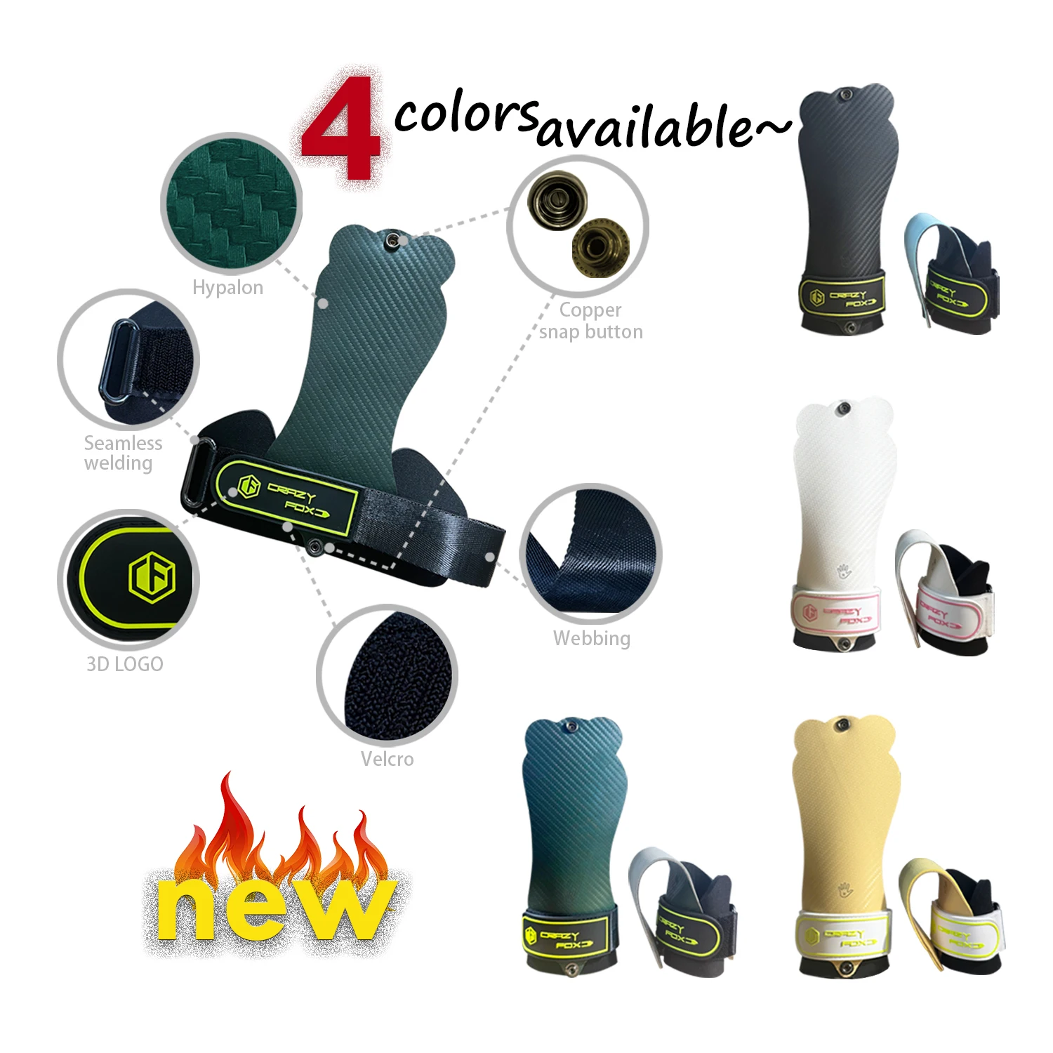 Frog Snap Rubber Gym WOD Training Grip Guantes Calleras Guantes Para Entrenar Gym Luva Musculação Masculino Calleras Vetlite